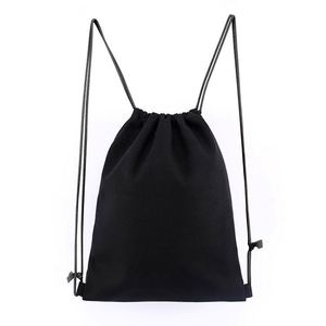 Sac à dos en toile de coton réutilisable et écologique avec cordon de serrage, grande capacité, personnalisable avec logo, idéal pour le shopping et la gym - Product Image 6