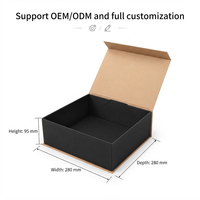Ensemble d'emballages de luxe sur mesure en papier kraft pour soins de la peau avec fermeture magnétique, boîte rigide pliable et insert