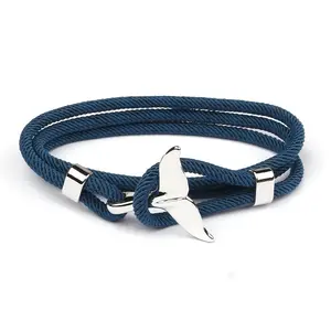 Edelstahl Anker Charms Frauen Kette Männliche Armbänder Hand gefertigt Handwerk Einfache Metall Mann Manschette Armband