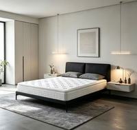 Matelas de lit d'hôtel à ressorts ensachés Euro Top compressé en boîte, hybride latex gel et mousse à mémoire de forme
