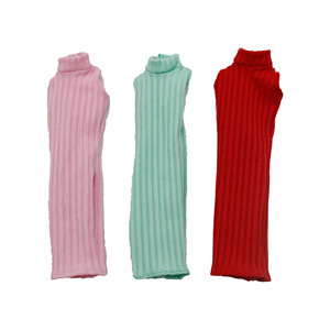 Nuevo Vestido Elástico de Cuello Alto con Estampado en Relieve Rosa, Verde y Rojo de 29 cm para Muñecas, Estilo Fashionista, Lindo y Regordete - Product Image 4