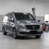 Calandre avant noir brillant pour Mercedes Vito V-Class W447 2016-2023, style GT, barres verticales, remplacement direct