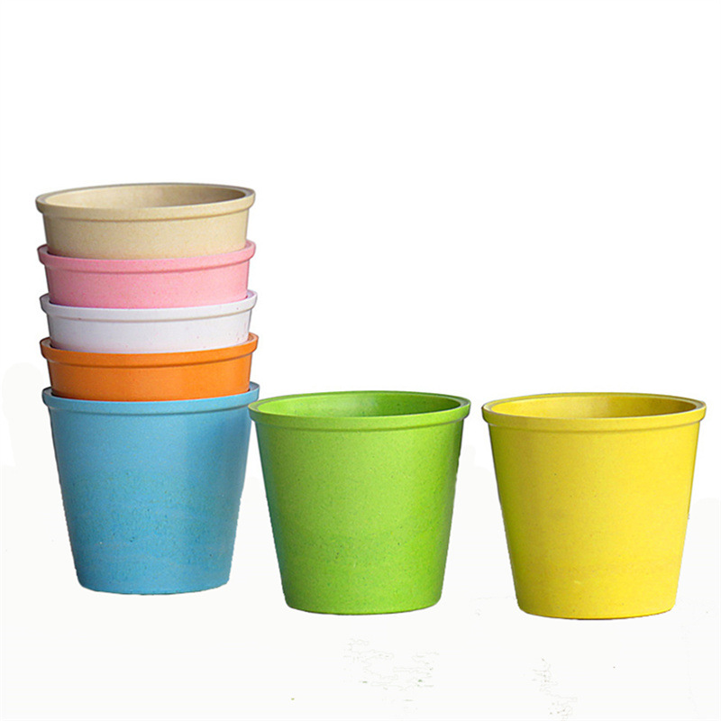 Лидер продаж, декоративный цветочный горшок из бамбукового волокна, цветочный горшок для выращивания растений