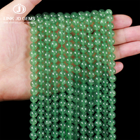 Perles rondes en quartz vert naturel, translucides, pour la fabrication de bijoux DIY