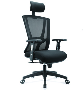 เก้าอี้สำนักงานพนักพิงศีรษะสีดำ - Product Image 6