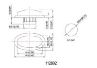 Feux de gabarit et de dégagement LED mini ovales de 3/4 pouce pour camion et remorque, conforme aux normes SAE/DOT/FMVSS108