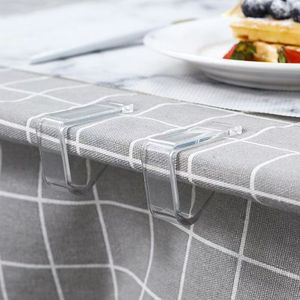 Transparent <b>Tablecloth</b> Clips Rectangle <b>Plastic</b> Non Slip For Home Table Edge Fixing Pack Of 4 - Product Image 2