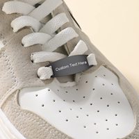Logo vierge en alliage de zinc personnalisé Sneaker Shoelace Tag Bikini Vêtements Accessoires de quincaillerie Lacet de verrouillage en dentelle Cintre de marque en métal