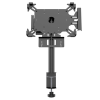 Support de bureau universel en métal pour ordinateur portable, rotation à 60 degrés, avec supports de batterie externe à l'arrière pour iPad de 7 à 13 pouces