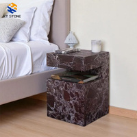 Table d'appoint en marbre de grande taille, design graphique, moderne, naturel, luxueux, imperméable, pour salon, hôtel, villa, KT Stone