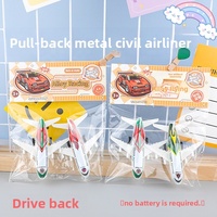 Avion de ligne métallique rotatif, modèle de dessin animé, cadeau pour enfants, jouet très demandé