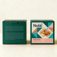 Boîte alimentaire biodégradable pour noix, design personnalisé, boîte en papier kraft pour noyaux de noix, meilleur prix, boîte à collation