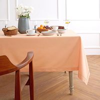 Nappe en tissu de lin français pur 100% avec ourlet à pois