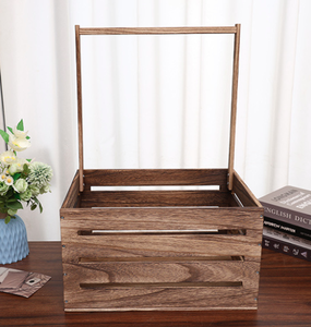Cesta de Regalo de Madera Rectangular Personalizada OEM para Baby Shower con Asa para Recién Nacidos, Niños y Niñas - Product Image 4