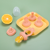 Antidérapant bébé Led sevrage alimentation avec sucette micro-ondes sûr de qualité alimentaire 7 pièces Silicone bébé alimentation ensemble