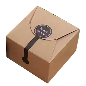 Customizable Recyclable Kraft Paper Food-Safe Square Boxes Embossing UV Coating for Wedding Gifts Parties Chocolate/Candy - Product Image 1