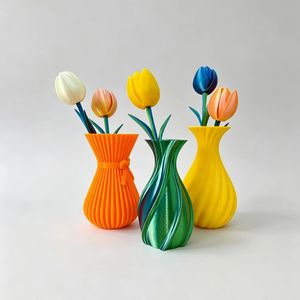 Vase d'art imprimé en 3D sur mesure, FDM SLA, haute précision, résine PLA, décoration moderne pour la maison, artisanat, décoration multicolore pour l'intérieur - Product Image 1