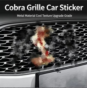Emblème de calandre en métal 3D en forme de serpent cobra, autocollant de calandre avant pour <span class=keywords><strong>Ford</strong></span> <span class=keywords><strong>Mustang</strong></span> Shelby GT500 - Product Image 6