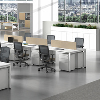 Cloison de bureau modulaire en gros, centre d'appels, bureau pour 2, 4, 6 personnes, bureau moderne pour 6 personnes, poste de travail