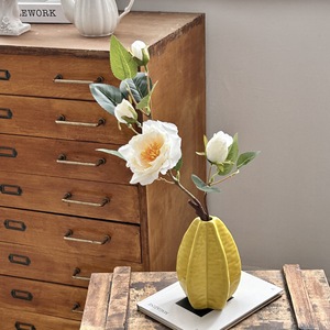 Jarrón de cerámica con forma de estrella de mar amarilla, jarrón con forma de fruta para decoración del hogar, estilo escandinavo - Product Image 2