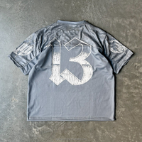 Conception personnalisée unisexe impression numérique polyester Streetwear col V maille sport Boxy recadrée maillot de football t-shirt pour hommes