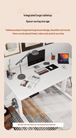 Bureau debout électrique ergonomique moderne et confortable à double moteur, en acier, blanc, réglable en hauteur automatiquement, table d'ordinateur en métal