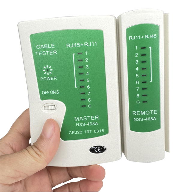 Network Phone Cable Tester LAN Ethernet Cable Tester Test Tool for RJ45 RJ11/12 Cat5 Cat5e Cat6 Cable Tester