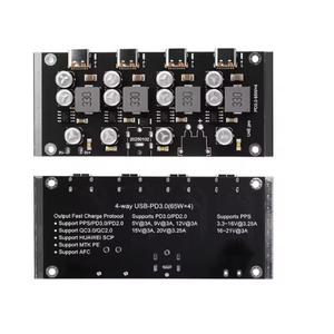 Módulo de carga rápida de 4 vías PD 65W <span class=keywords><strong>PRO</strong></span> Tipo-C PD3.0/2,0 QC3.0/2,0 FCP <span class=keywords><strong>AFC</strong></span> Placa de carga rápida DC5.5 * 2,5/DC5.5*5,1 - Product Image 1