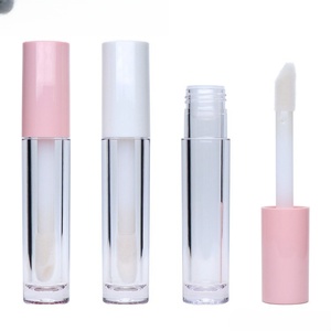 Contenants à gloss à lèvres carrés transparents avec logo personnalisé et lumière LED (1ml-10ml) avec boîte miroir - Cosmétique - Product Image 1