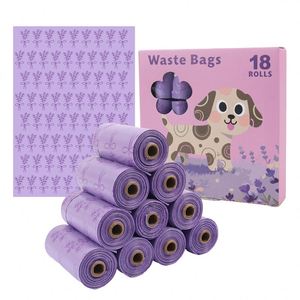 Pet Custom Eco-Friendly Simple Lavender Scent Biodegradable <b>Compostable</b> Degradable Dog Poop <b>Bags</b> - Product Image 1