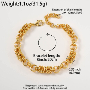 vintage reflective curved interlocked seamless thick woven <b>copper</b> homme elegant bulk wholesale <b>bracelets</b> - Product Image 6