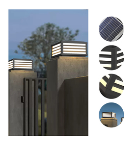 Lampe solaire LED moderne étanche pour pelouse, jardin, poteau de <span class=keywords><strong>portail</strong></span>, extérieur, avec base E27 et indice de protection IP65 - Product Image 4