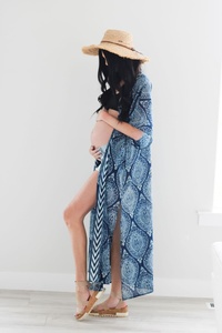 Women's Cotton Printed Fit & Flare Stylish Kaftan <b>Long</b> Dress Women's Cotton Maxi Kaftan Sexy <b>Nighties</b> Handwoven Product - Product Image 5