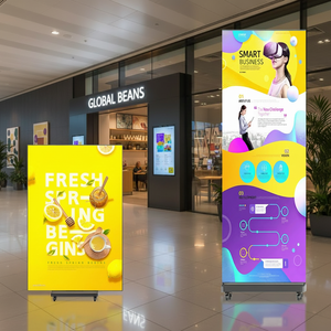 Pantalla LED para Carteles de 1280*1920 mm, Reproductor Digital Inteligente Móvil y Empalmable para Interiores con Brillo de 600 cd y HDR para Cafeterías - Product Image 1