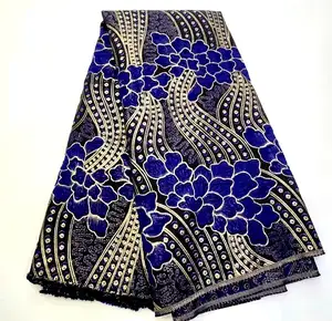 أحدث فستان نسائي على الطراز الأفريقي من قماش الجاكار المزركش المعطي بالألوان الأكثر مبيعًا والموضة