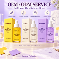 Sérum Visage Végétalien Éclaircissant, Hydratant, Blanchissant et Raffermissant à 1% d'Acide Kojique, Vitamine C et Acide Hyaluronique, Marque Blanche, OEM ODM, Soins de la Peau