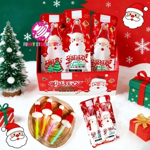 Piruleta Fluorescente con Diseño Personalizado <span class=keywords><strong>de</strong></span> Gorro <span class=keywords><strong>de</strong></span> Santa Claus Navideño, Piruleta <span class=keywords><strong>de</strong></span> Caramelo Duro con Sabor a <span class=keywords><strong>Frutas</strong></span> y Barra Luminosa - Product Image 1