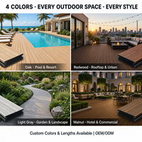 Panneau de terrasse en PVC solide, ignifuge, antidérapant, imperméable, écologique, installation par emboîtement, moderne, pour extérieur, parc
