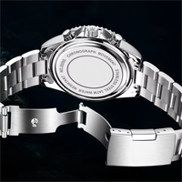 Montre classique à mouvement quartz, étanche 30 mètres, bracelet en acier inoxydable de luxe, analogique, lumineuse, pour homme