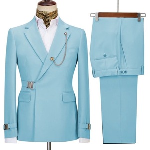 S8592F 2024 Costume d'affaires deux pièces pour homme grande taille, fermeture boutonnée, vente chaude, MOQ 3 pièces - Product Image 2