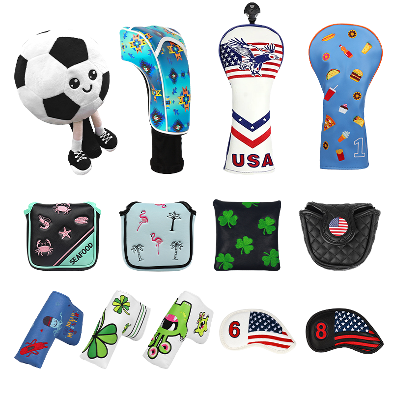 Animal Zoo Panda Plush Golf Headcovers Driver Fairway Wood Golf Animal Head Covers Golf Gifts Head Cover for Animal Lovers