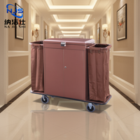 Chariot de service hôtelier pour le nettoyage et le linge, chariot de chambre pour personnel hôtelier, équipement personnalisable en métal