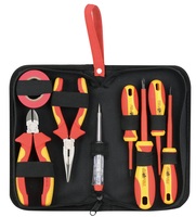 Kit de herramientas especiales de alta calidad para electricistas Kit de broca magnética de 9 piezas Juego de herramientas de destornillador de electricista aislado
