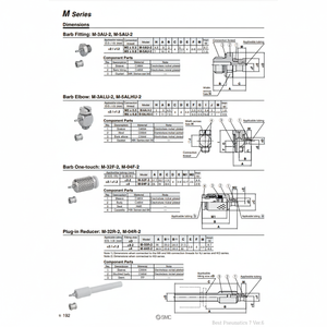 Raccords miniatures pneumatiques SMC M-04R-2 pour pièces pneumatiques - Product Image 1