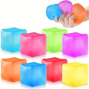Squeeze Sensory Relief Squishy Stress Balls Silica Gel Ice Cube <b>Fidget</b> Toys - Product Image 1