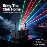 Luces Láser Bluetooth 3D de 12w con Control DMX512, Proyector de Haz de Animación para Bodas, DJ, Discotecas y Espectáculos