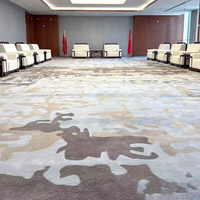 Tapis de réception en laine rouge de luxe, entièrement moquetté, rectangulaire, personnalisable, tufté à la main, pour hôtel 5 étoiles, salle de banquet