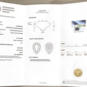Diamante CVD Suelto en Forma de Pera, Color Rosa Intenso, Certificado por IGI, 6.99ct, VS1, Cultivado en Laboratorio - Product Image 6