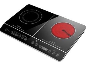 Placa de Cocción Integrada de Inducción Eléctrica y Vitrocerámica de Doble Zona con Controles Táctiles - Product Image 2