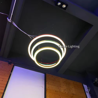 Plafonnier Rond 50cm 60cm 100cm Personnalisable 3cct Dimmable Led Suspension Pour Chambre Hôtel Plafonnier